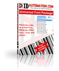 IDAutomation Universal Barcode Font screenshot